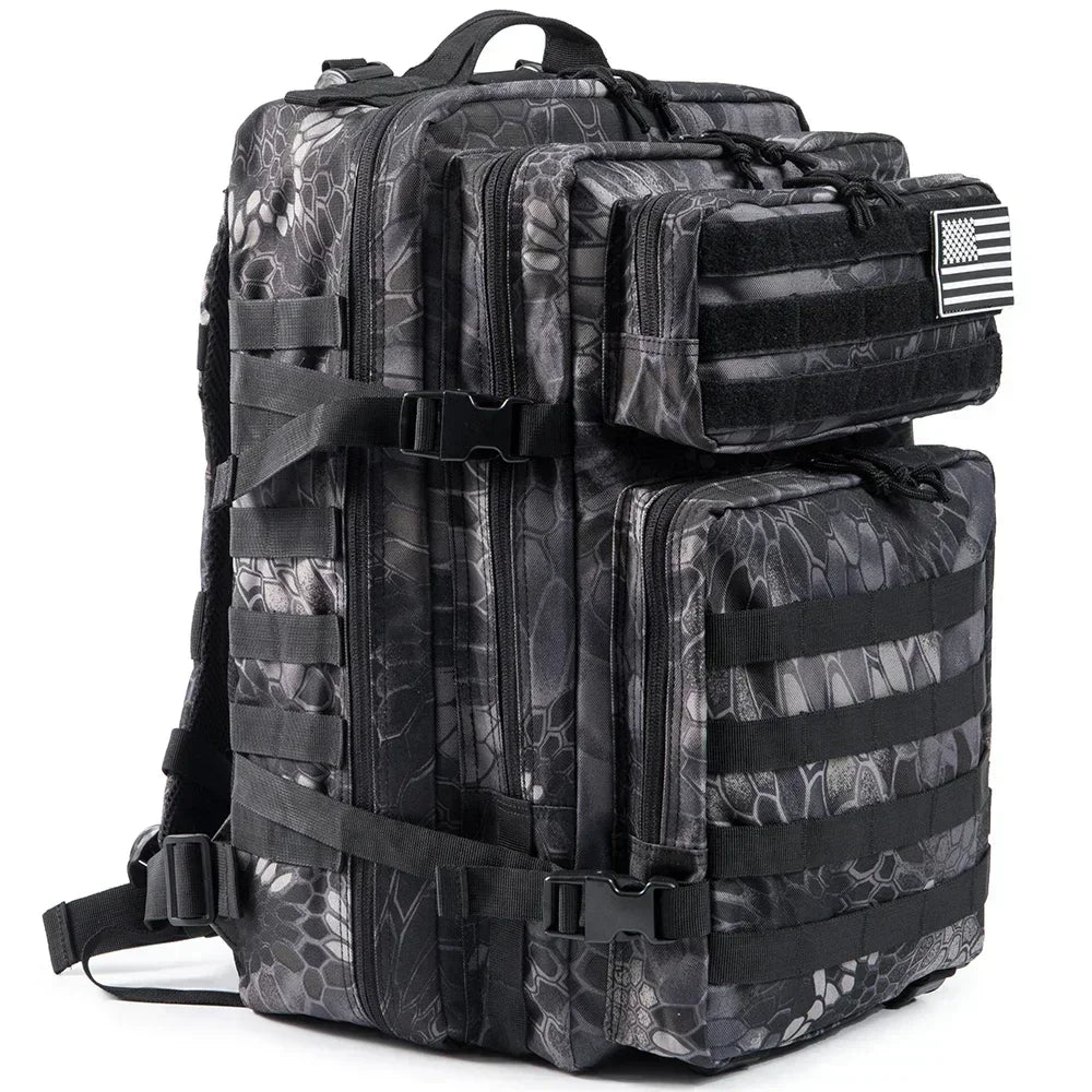 45L Tactical Hunting Backpack, Large Capacity Outdoor Rucksack for Hiking, Camping & Travel