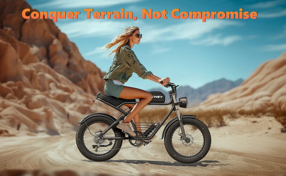 Kickwey K7 Electric Bike – 1500W Peak Motor, 48V 23Ah Battery & 32MPH Top Speed