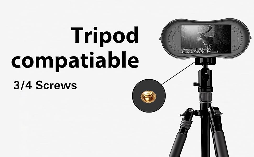 Night Vision Binoculars Goggles, 4K HD Video Recording, 8X Digital Zoom & 1000ft Viewing Range