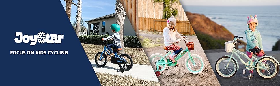 JOYSTAR Fairy Girls Bike for Toddlers & Kids Ages 2-9, Training Wheels, Handbrake & Basket