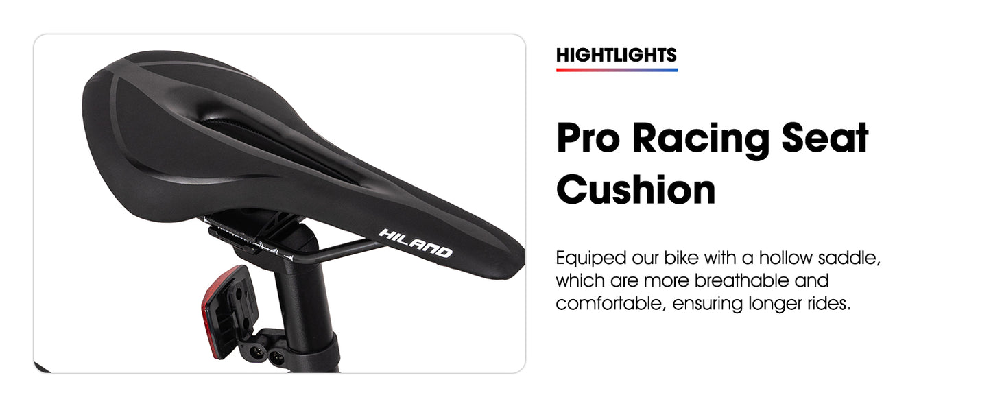 Hiland 700C Road Bike, 14-Speed Lightweight Aluminum Frame Racing & Commuter Bicycle