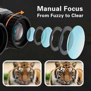 Night Vision Binoculars Goggles, 4K HD Video Recording, 8X Digital Zoom & 1000ft Viewing Range