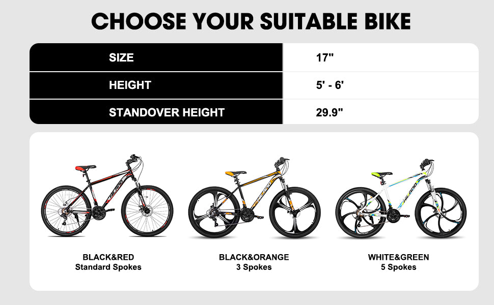 Hiland Mountain Bike with Shimano 21-Speed Drivetrain, Aluminum Frame & 26-Inch Wheels
