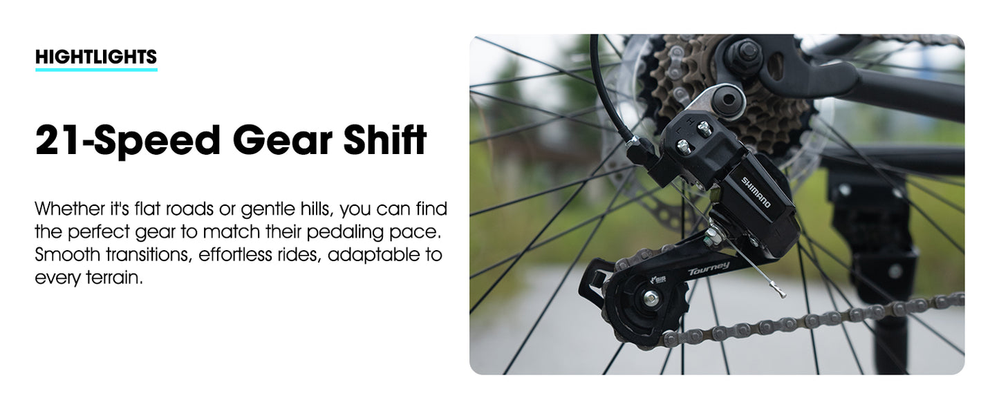 Hiland Full Suspension Mountain Bike, 21-Speed, 26-Inch Wheels & Dual Disc Brakes