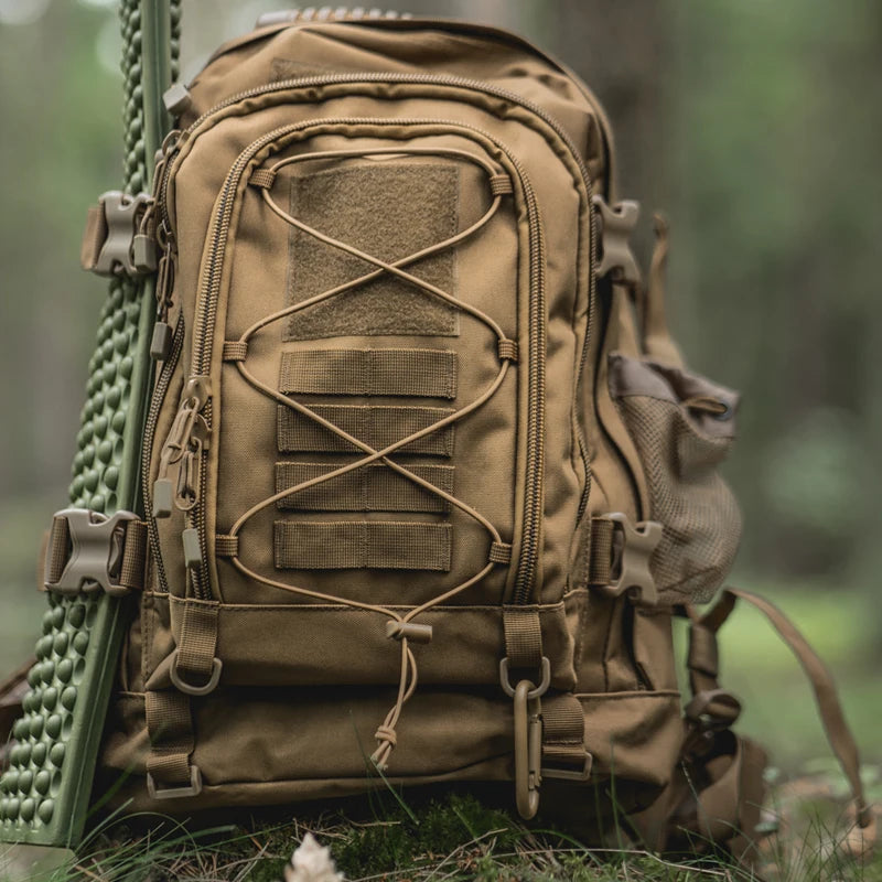 LQARMY 65L Tactical Backpack, Expandable Military MOLLE Rucksack for Hiking, Camping & Travel
