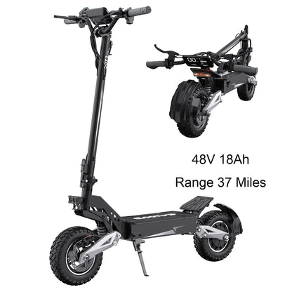 OOTD T10 Electric Scooter 900W Brushless Motor with 48V Lithium Battery & 11" Off-Road Tires