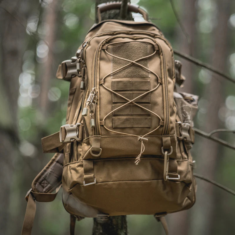 LQARMY 65L Tactical Backpack, Expandable Military MOLLE Rucksack for Hiking, Camping & Travel