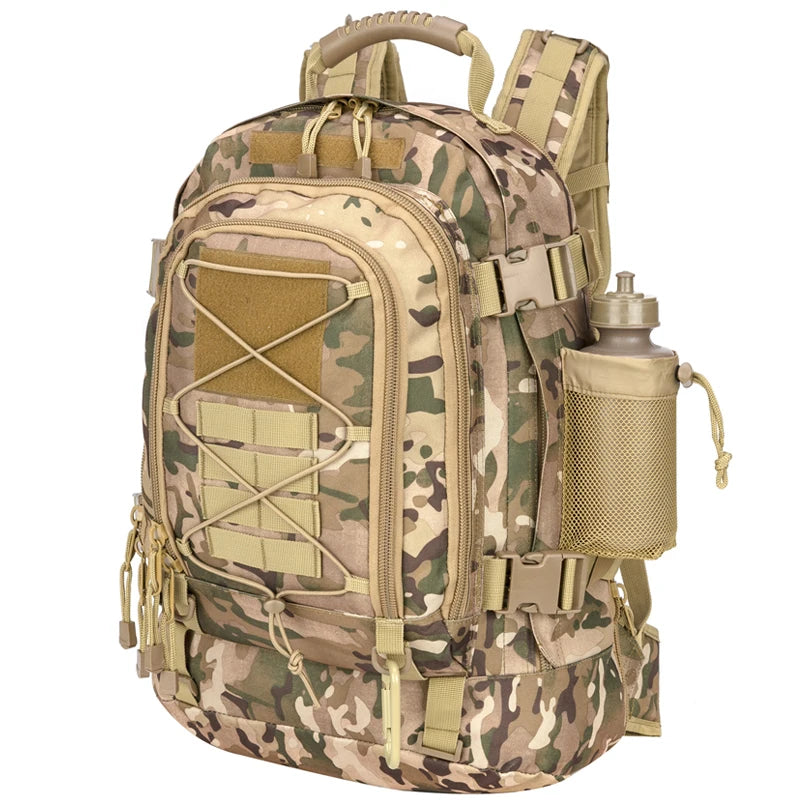 60L Military Tactical Backpack, Molle Assault Rucksack for Hiking, Camping & Travel