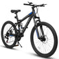 Ecarpat Dual Full Suspension Mountain Bike, 24/26/27.5-Inch Wheels, 21-Speed Disc Brake Bicycle