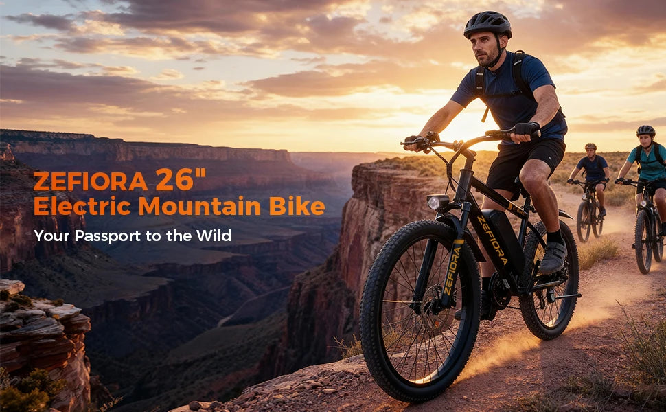 Zefiora M10 Electric Mountain Bike, 26/29-Inch Wheels, 1000W Motor, 48V Battery E-Bike