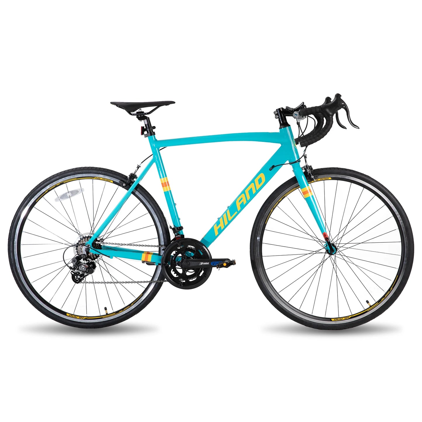 Hiland Aluminum Road Bike, Shimano 14-Speed Racing Bike, 53/57cm Frame for Men