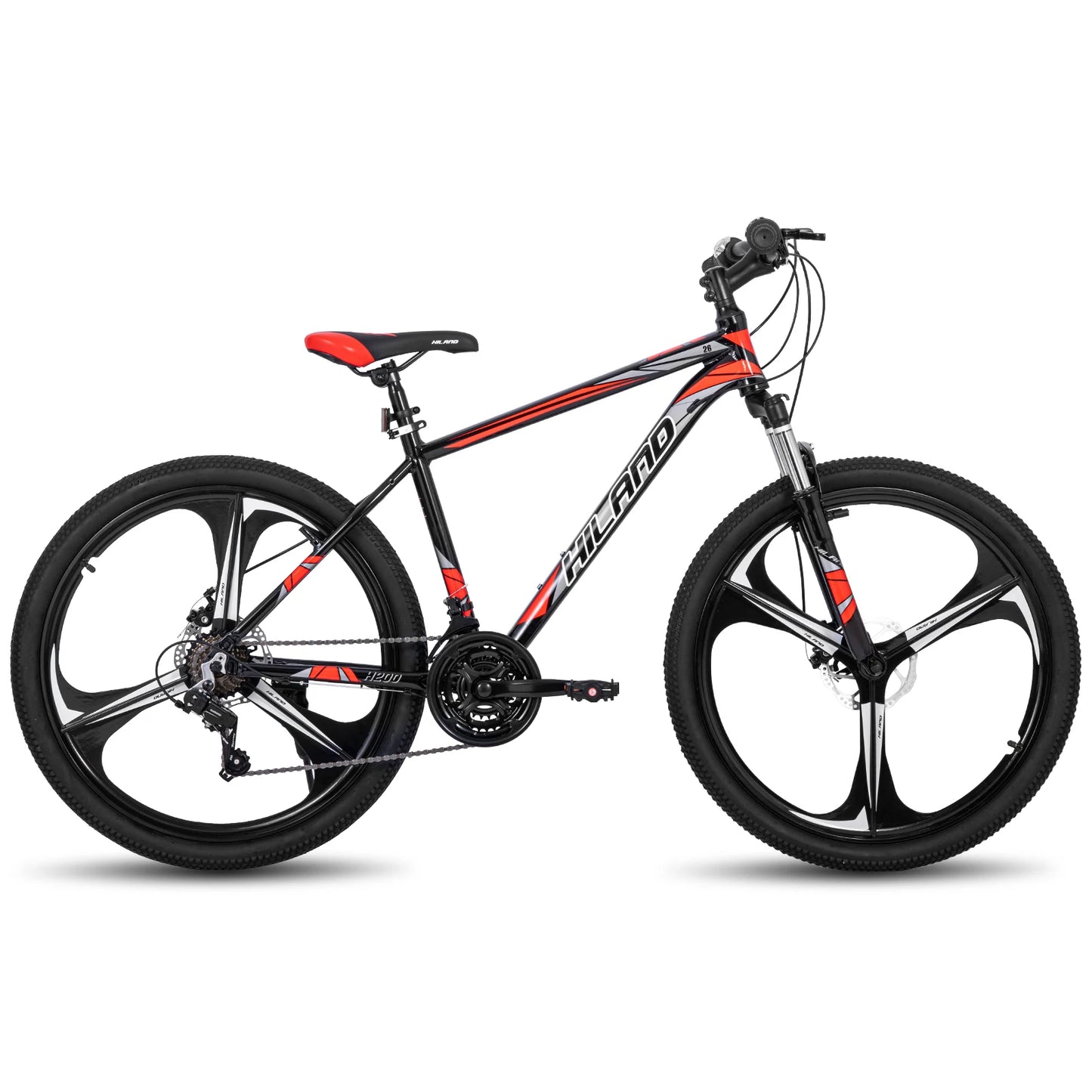 Hiland Mountain Bike with Shimano 21-Speed Drivetrain, Aluminum Frame & 26-Inch Wheels