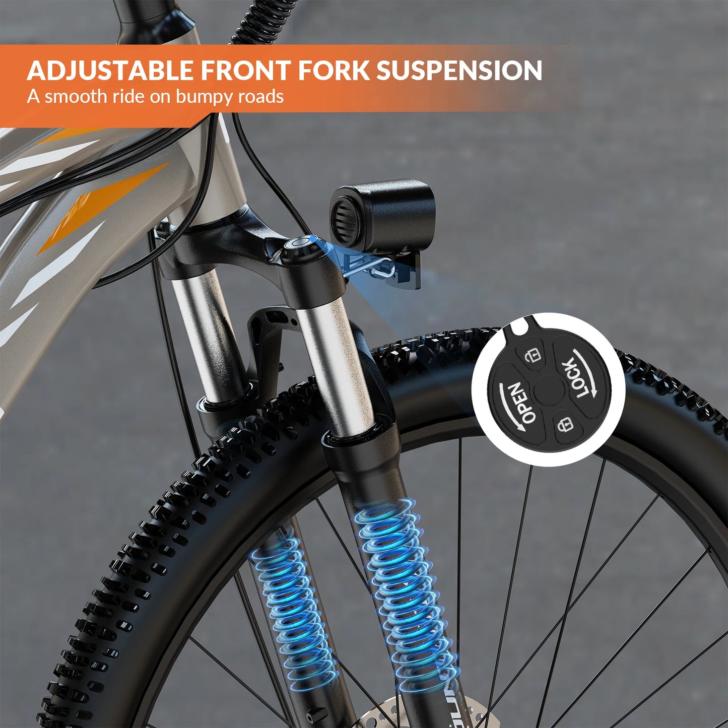 5TH WHEEL AB17 Electric Bike 700W Peak Motor, 23 MPH Top Speed & Front Suspension