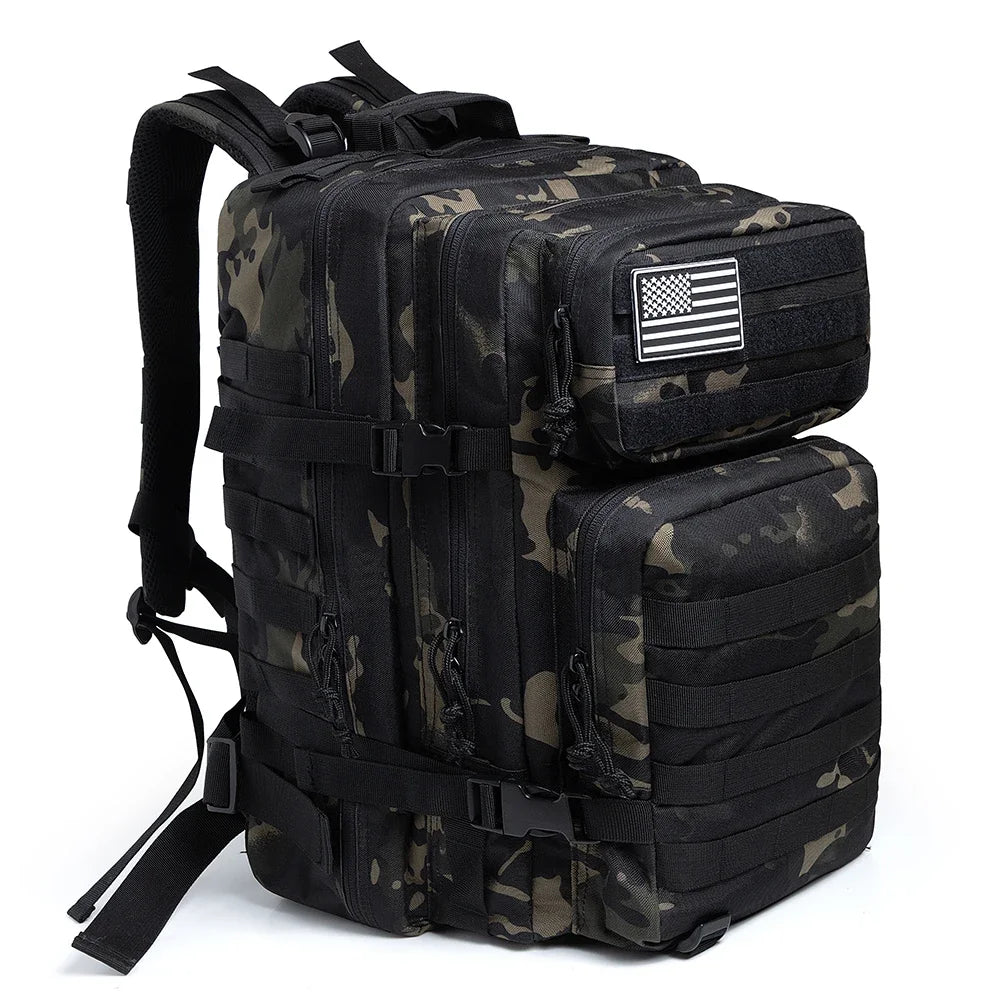 60L Military Tactical Backpack, Molle Assault Rucksack for Hiking, Camping & Travel