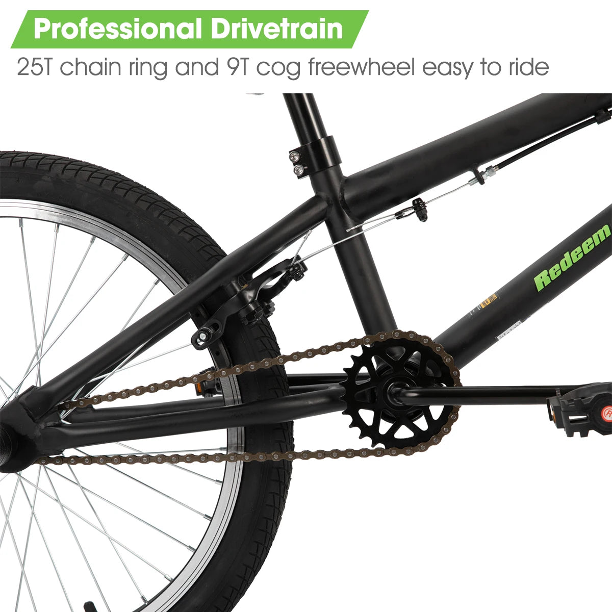 Hiland 20-Inch Freestyle Kids BMX Bike, 360° Gyro Rotor & 4 Pegs for Beginner to Advanced Riders