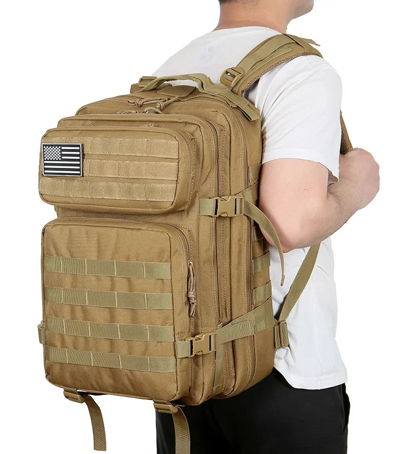 60L Military Tactical Backpack, Molle Assault Rucksack for Hiking, Camping & Travel