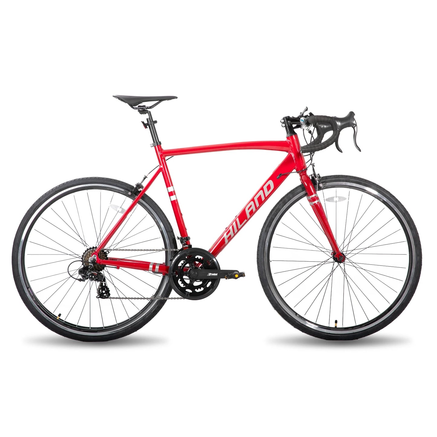 Hiland Aluminum Road Bike, Shimano 14-Speed Racing Bike, 53/57cm Frame for Men