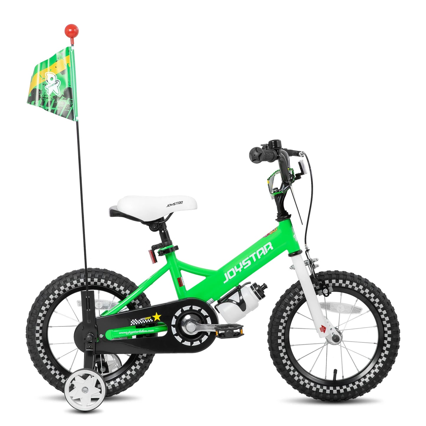 JOYSTAR Little Daisy Kids Bike for Girls Ages 2-7 Years with Doll Seat, Streamers, Flag & Number Plate