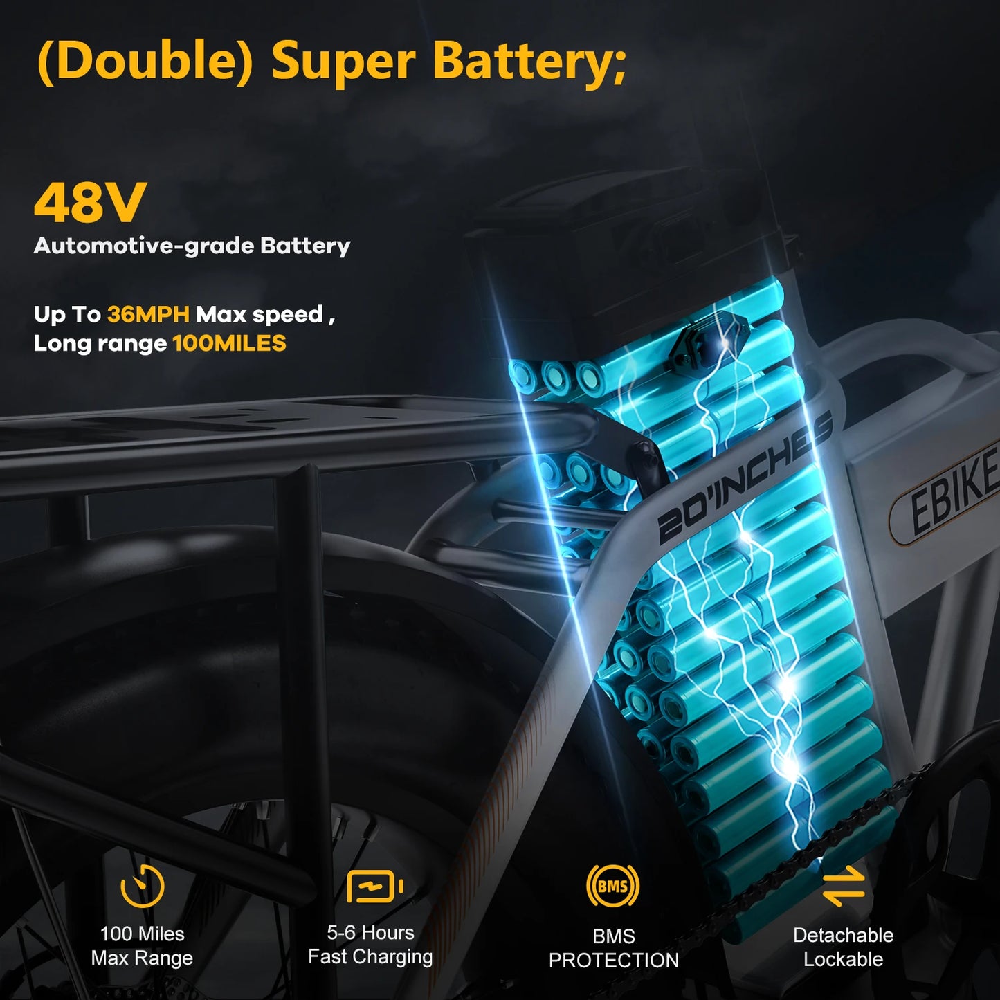Cybervelo EK4 Electric Bike – 1000W Peak Motor, 48V 20.8Ah Battery & 28+ MPH Top Speed