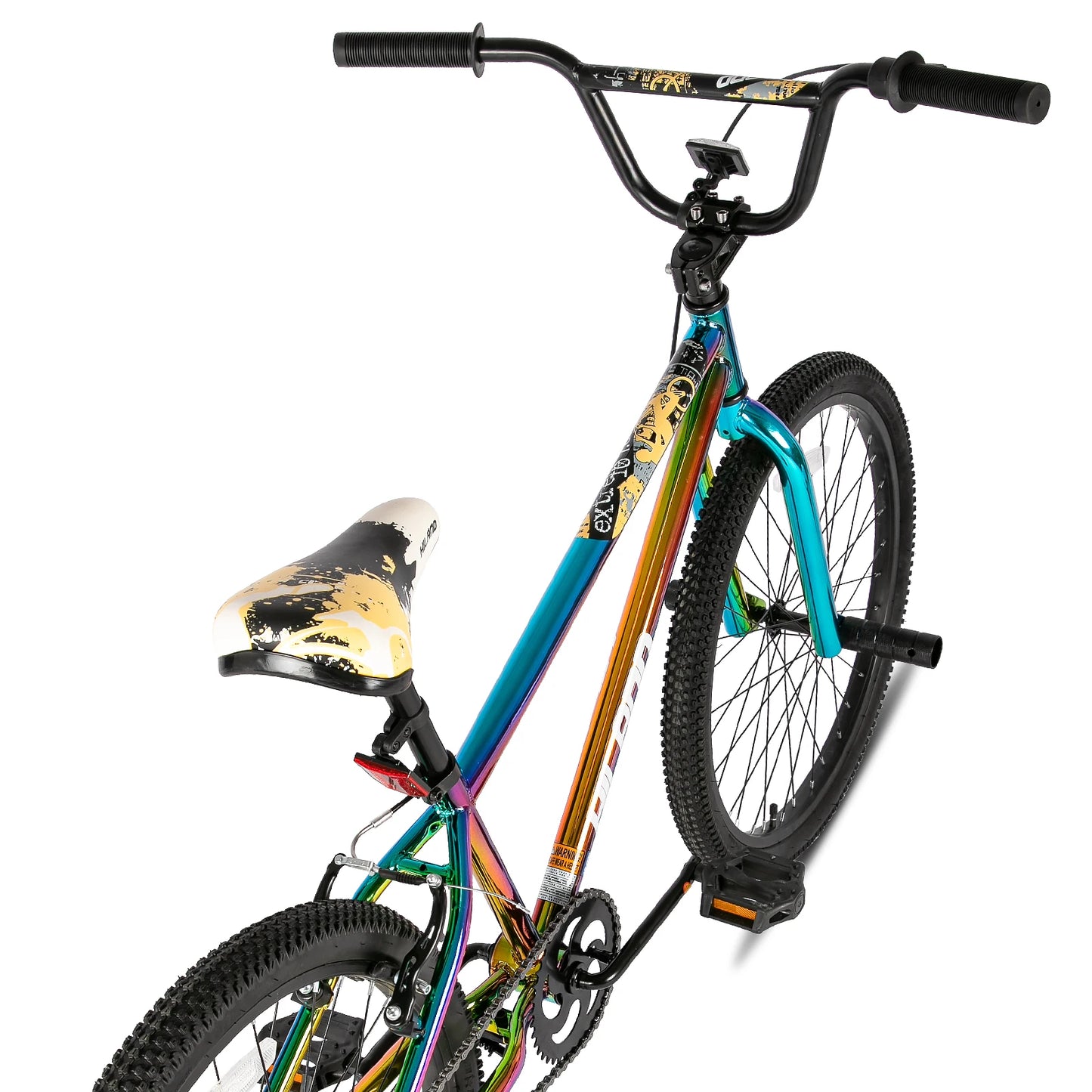 Hiland BMX Bike, 24/26-Inch Wheels, Freestyle Bicycle for Teens & Adults with 2 Pegs