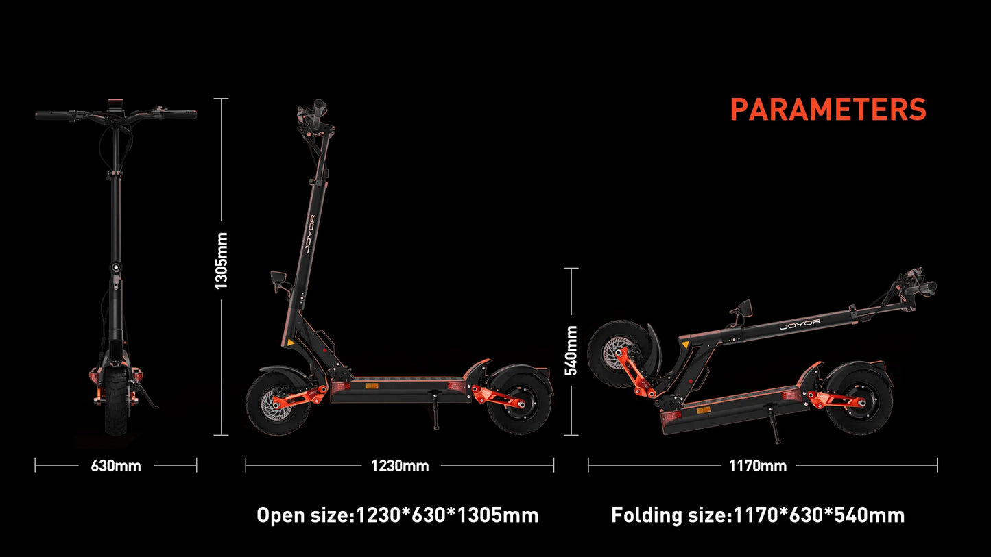 JOYOR T10 Electric Scooter – 2000W Dual Motor, 60V 18Ah Battery & Up to 47 Miles Range