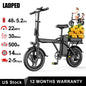 14" Foldable Electric Bike with 500W Motor & Dual Seats