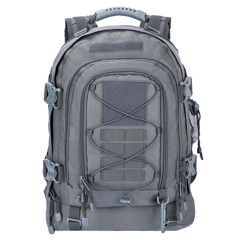 LQARMY 65L Tactical Backpack, Expandable Military MOLLE Rucksack for Hiking, Camping & Travel