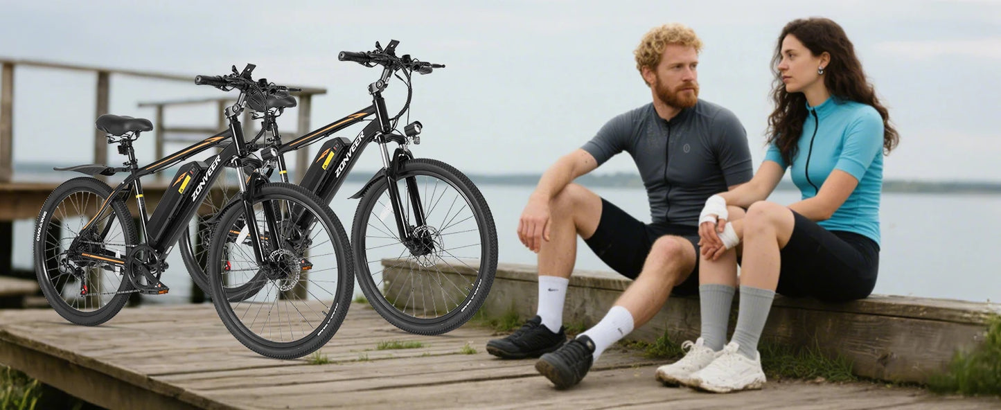 M26 Electric Bike with 1000W Peak Motor and 50-Mile Range