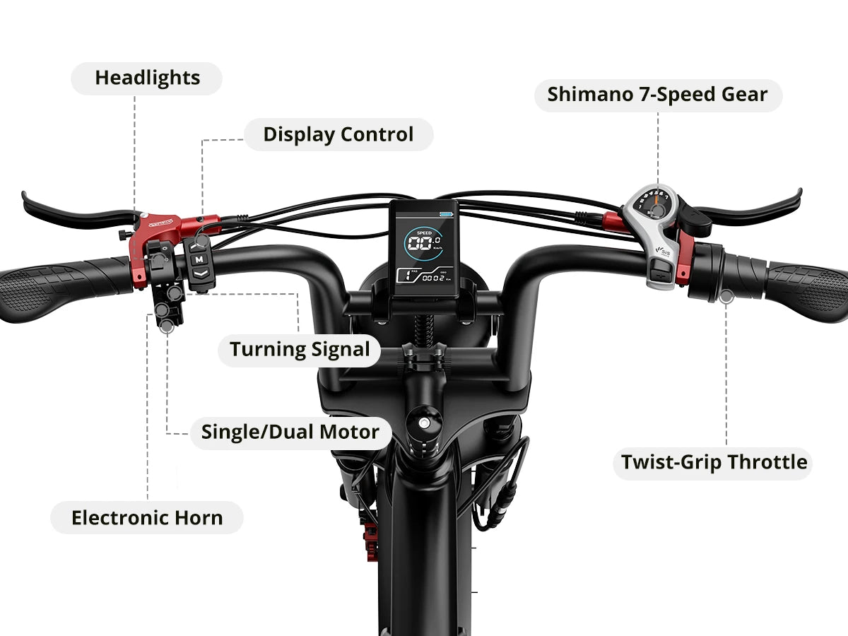 AMYET S8 2000W Dual Motor Electric Bike with 70-Mile Range & Hydraulic Brakes