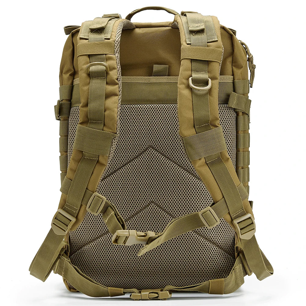 45L Tactical Backpack, Military Molle Travel Pack for Trekking, Camping & Hunting