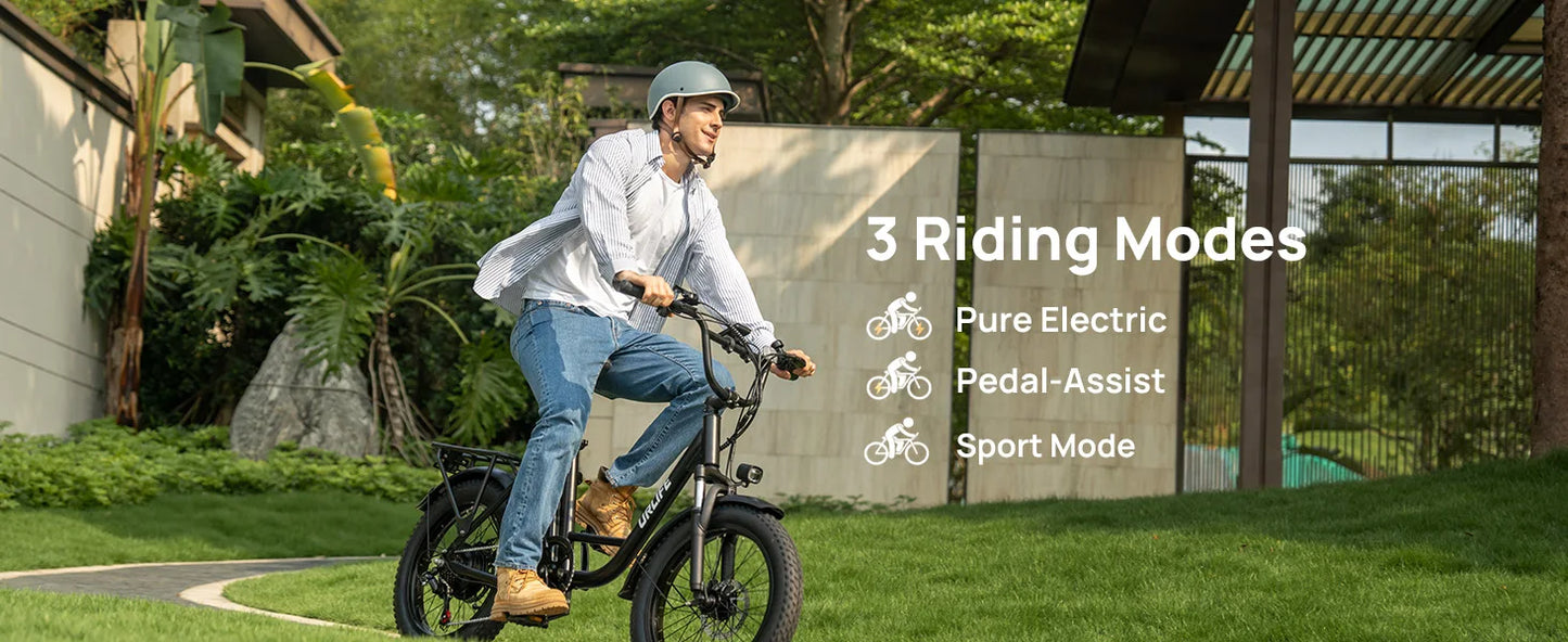 URLIFE E20 1000W Electric Bike with 80-Mile Range and 28MPH Top Speed