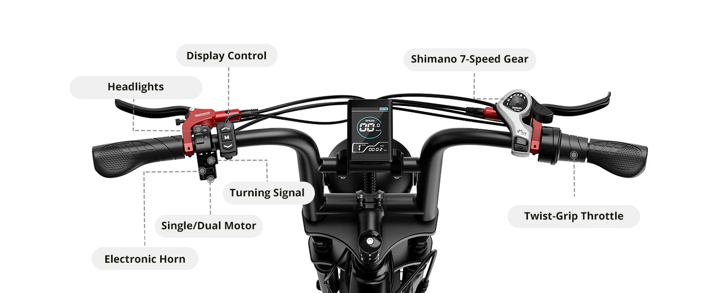 AMYET S8 2000W Dual Motor Electric Bike with 70-Mile Range & Hydraulic Brakes