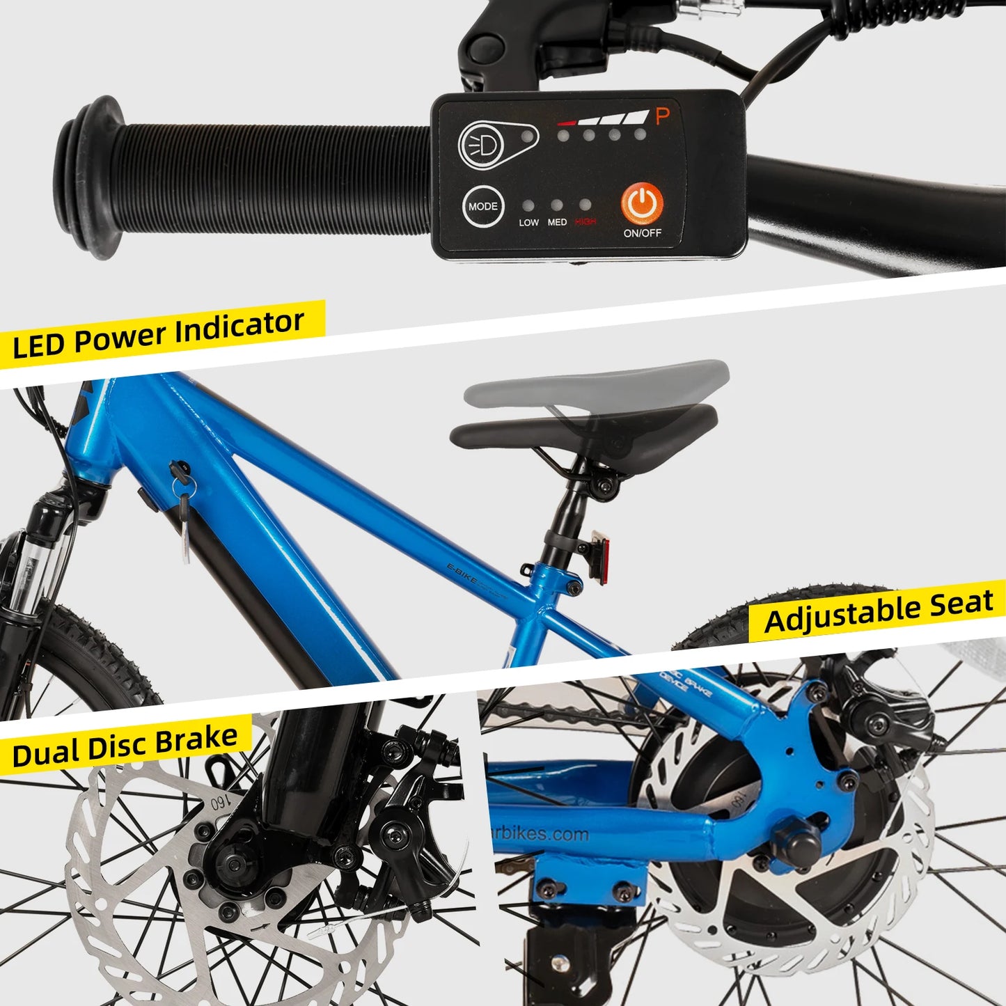 JOYSTAR Electric Bike for Kids & Teens Ages 7+, 250W Motor, 15 MPH Top Speed & 15-Mile Range