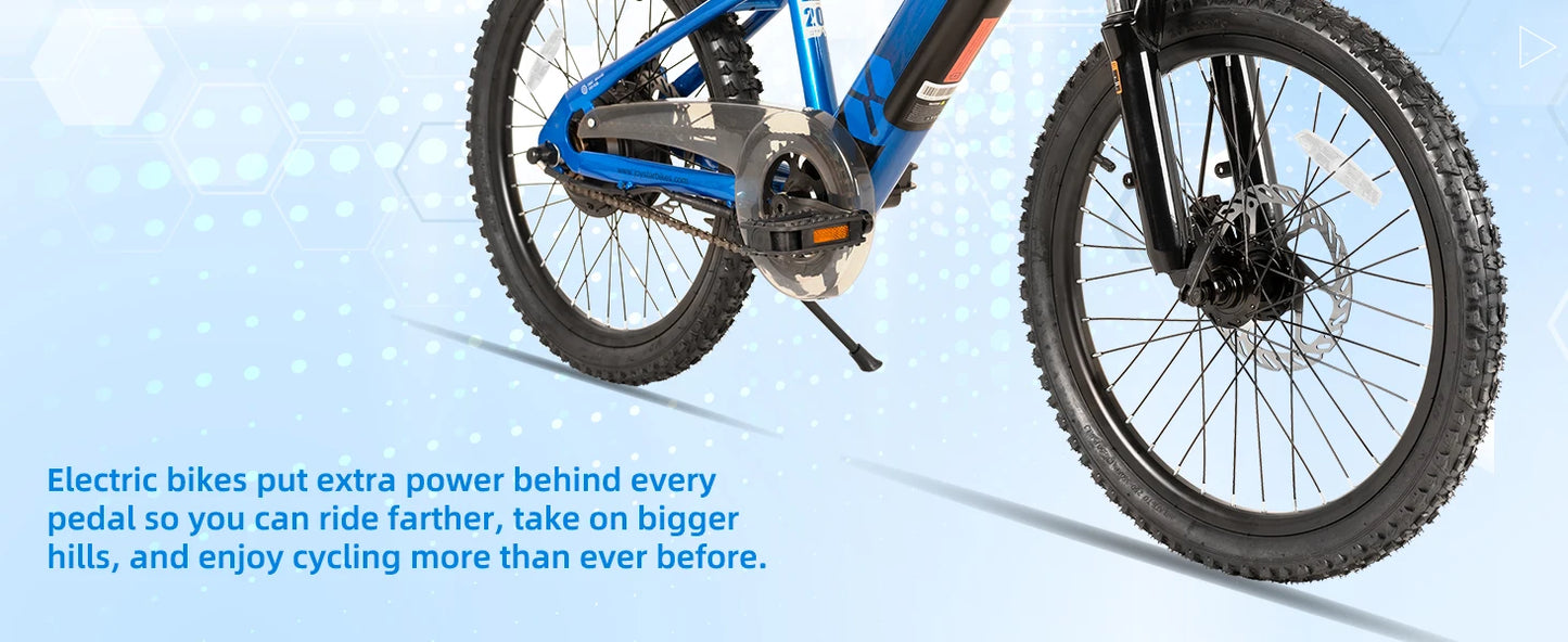 JOYSTAR Electric Bike for Kids & Teens Ages 7+, 250W Motor, 15 MPH Top Speed & 15-Mile Range
