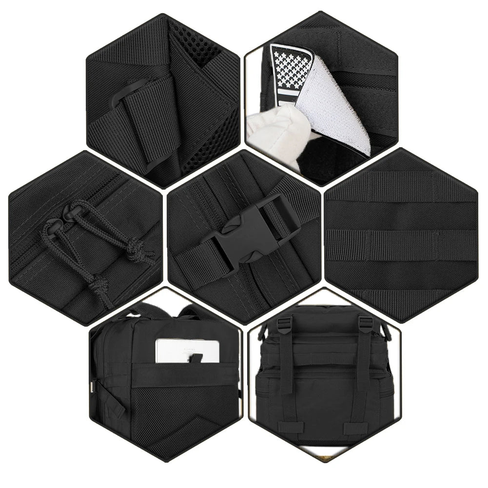 60L Military Tactical Backpack, Molle Assault Rucksack for Hiking, Camping & Travel