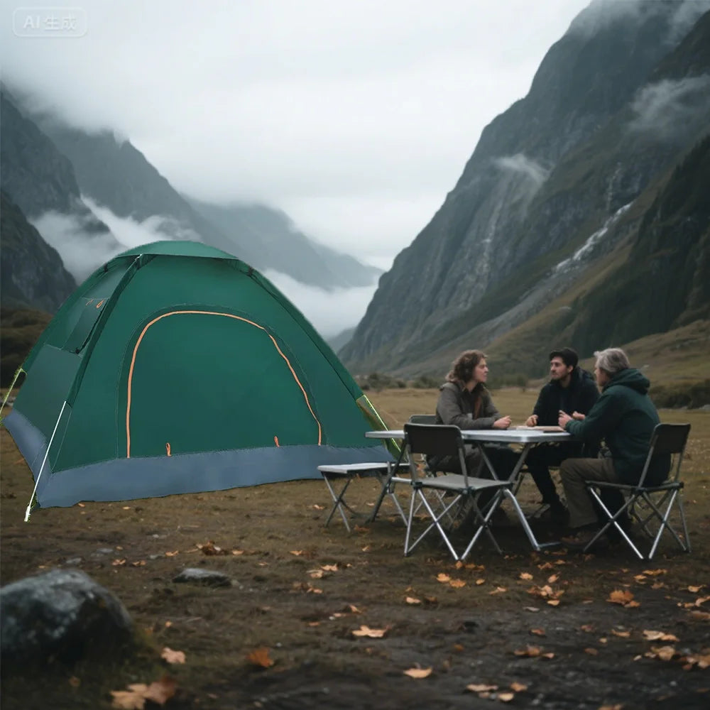 2-3 Person Outdoor Pop-Up Tent, Waterproof Automatic Camping Tent with UV Protection