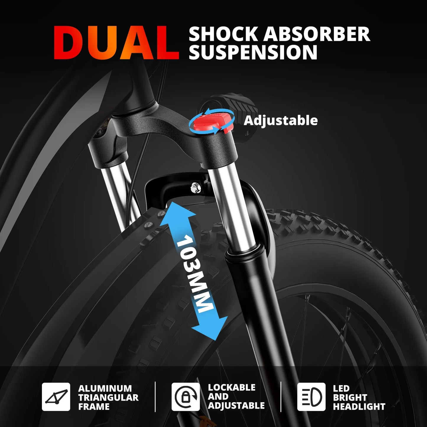 AMYET EB26 Electric Bike with 1500W Peak Motor and 31MPH Top Speed