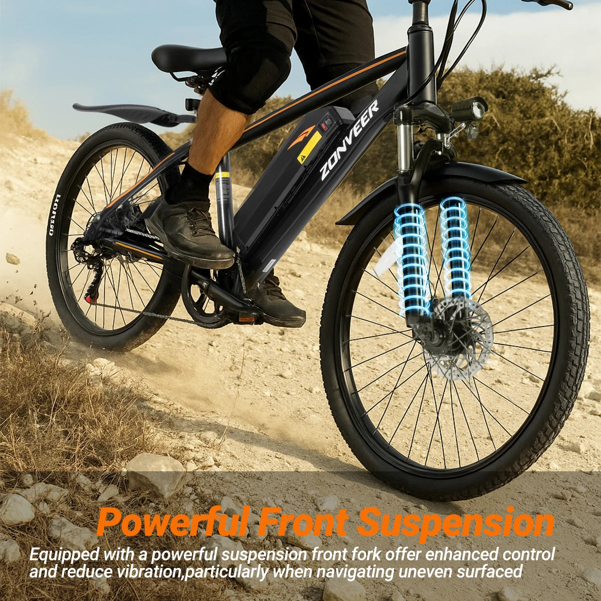 M26 Electric Bike with 1000W Peak Motor and 50-Mile Range