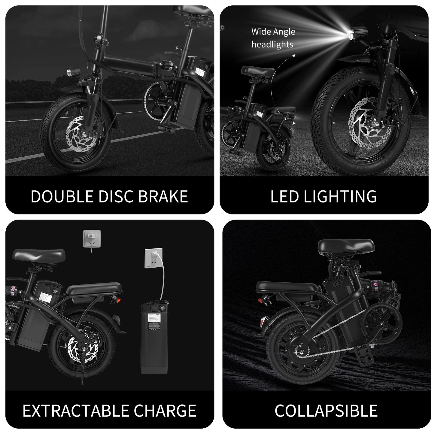 TERROSOR T1 Folding Electric Bike – 500W Motor, 48V 10.4Ah Battery & 22-Mile Range