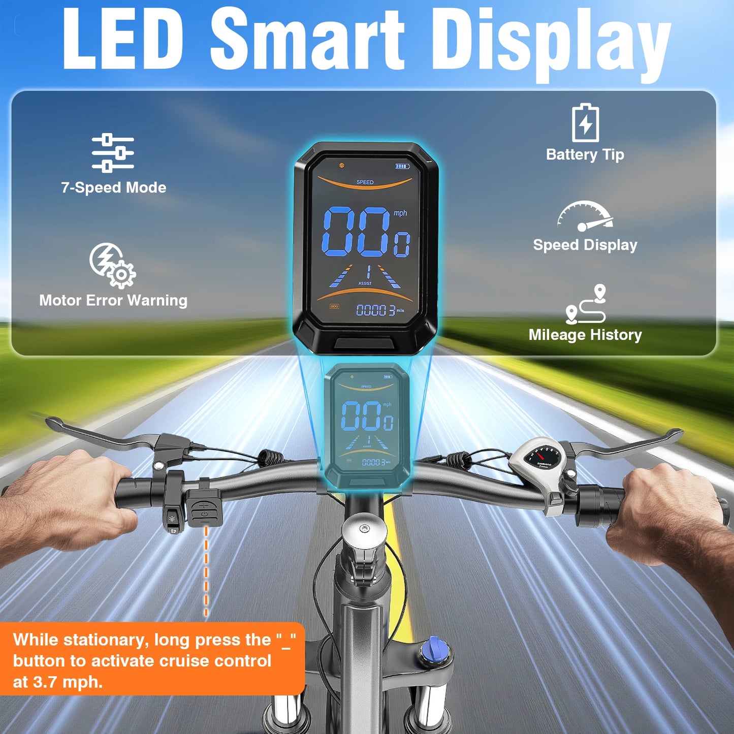 Electric Bike for Adults, 26-Inch Electric Mountain Bike with 500W Motor, 23 MPH Top Speed