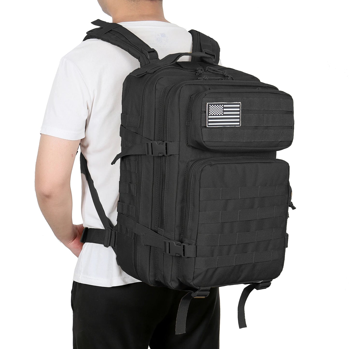 60L Military Tactical Backpack, Molle Assault Rucksack for Hiking, Camping & Travel