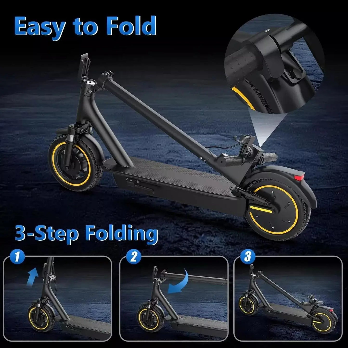LADPED LPMAX Electric Scooter with 500W Motor, 22 MPH Top Speed & 28-Mile Range