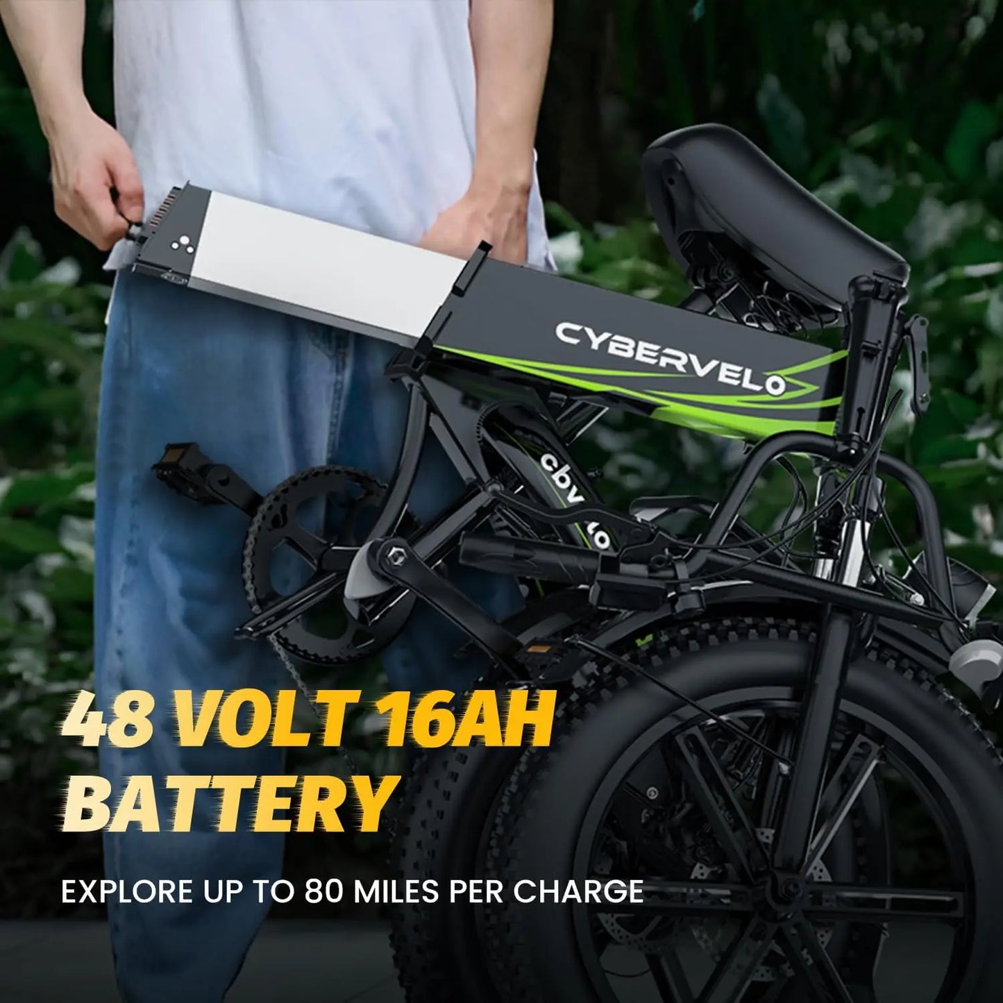 Cybervelo EK4 Electric Bike – 1000W Peak Motor, 48V 20.8Ah Battery & 28+ MPH Top Speed