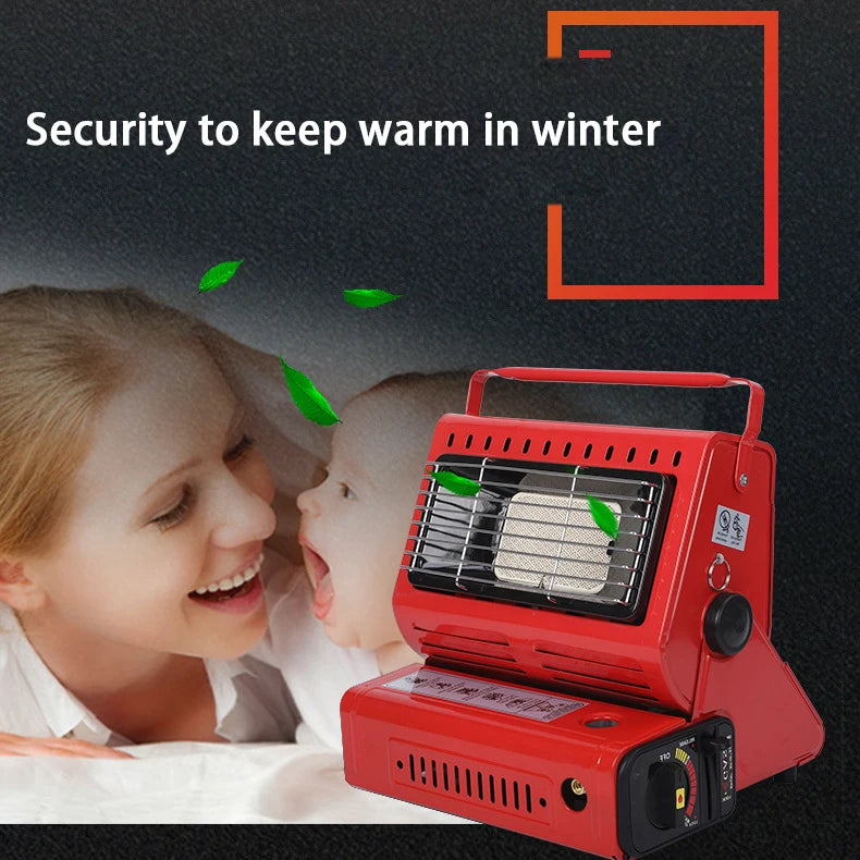Camping Emergency Butane Heater, Portable Double Heat Source Outdoor Survival Heater