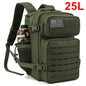 25L Tactical Backpack, MOLLE Outdoor Hiking & Fitness Backpack with Dual Cup Holders