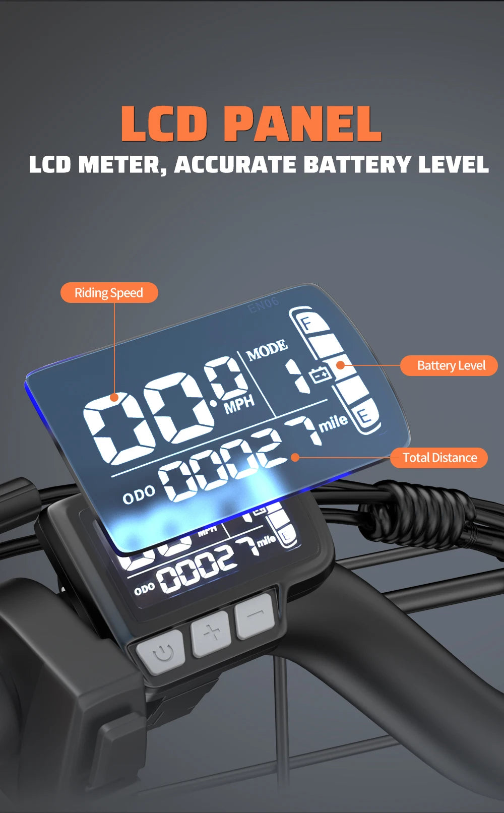 Kickwey LD20 Electric Bike for Adults – 1500W Peak Motor, 48V 20Ah Battery & 50-Mile Range