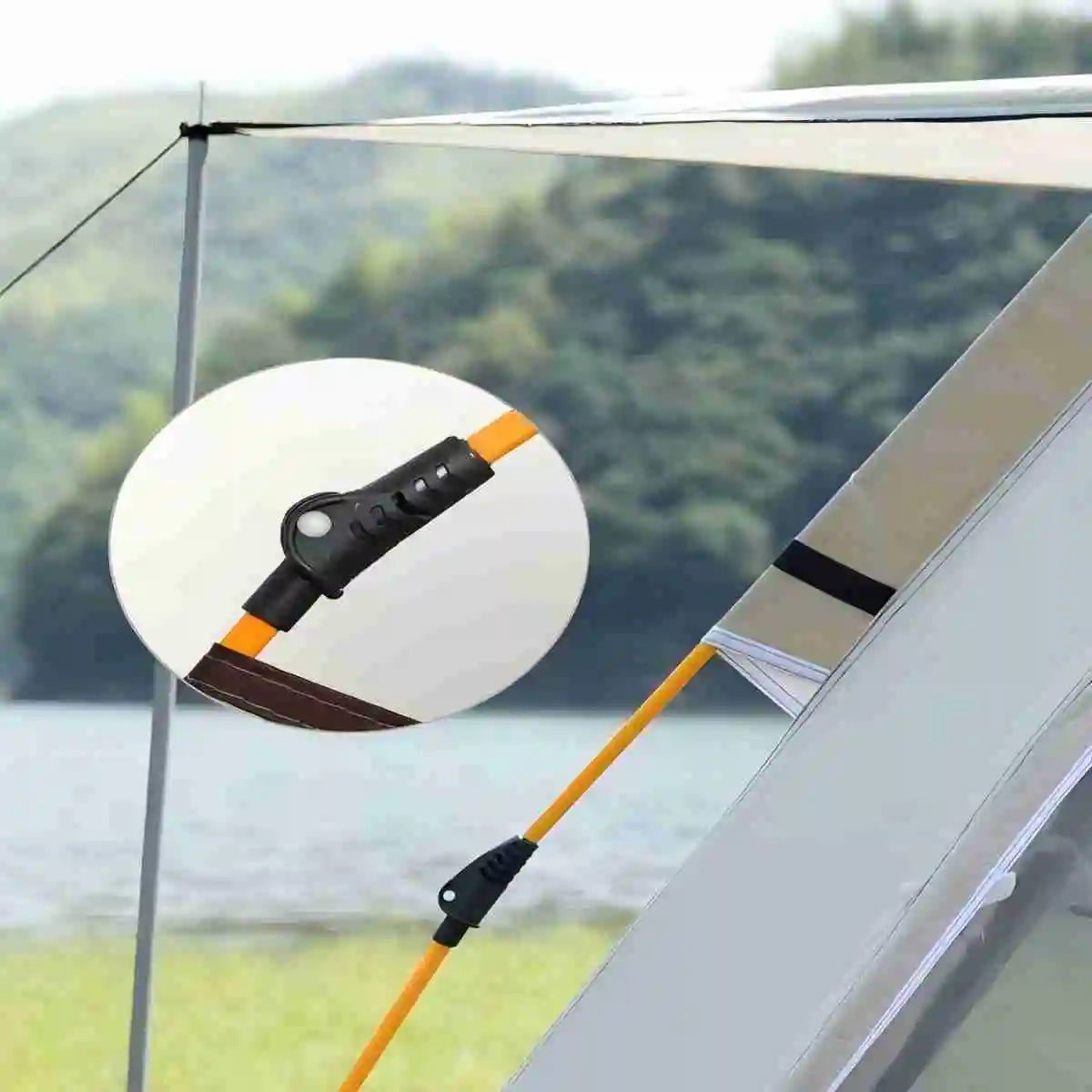 Outdoor Camping Tent, Two-Door Waterproof Shelter with Two Windows for Travel & Camping