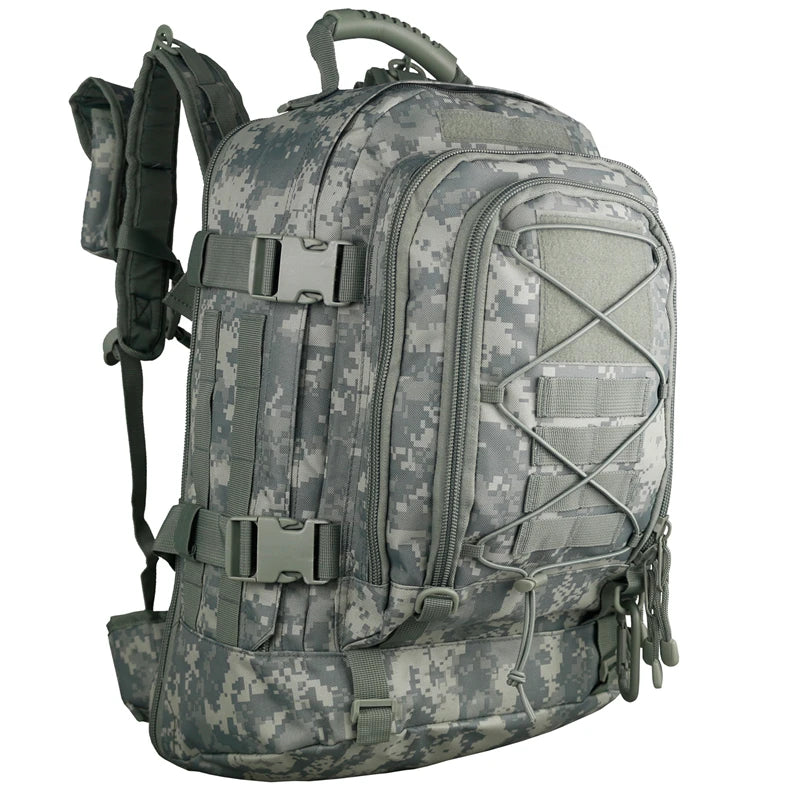 LQARMY 65L Tactical Backpack, Expandable Military MOLLE Rucksack for Hiking, Camping & Travel