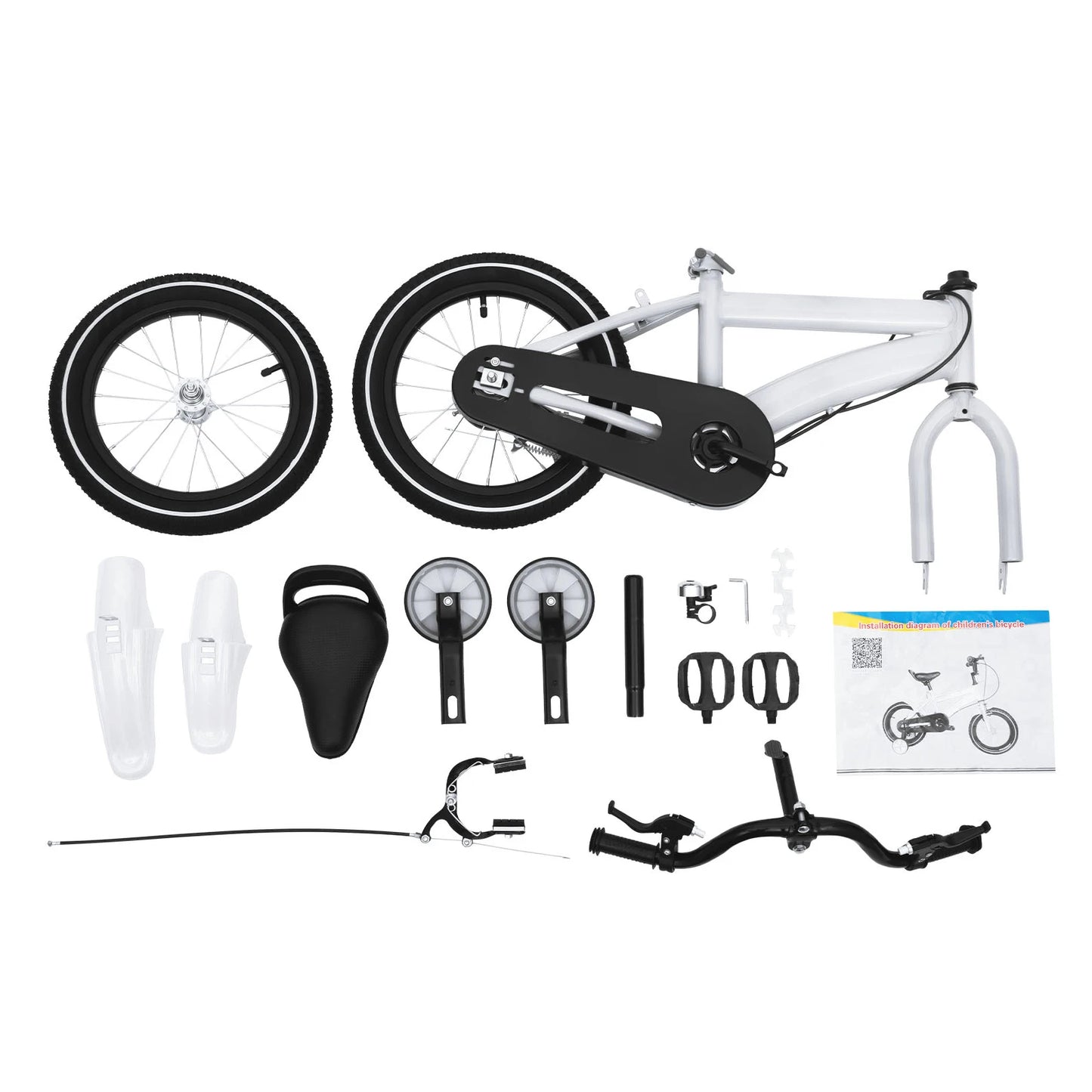 14-Inch Children's Bicycle with Training Wheels for Boys & Girls Ages 2-5