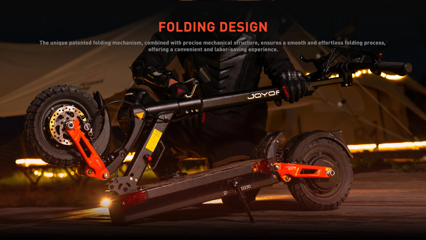 JOYOR T10 Electric Scooter – 2000W Dual Motor, 60V 18Ah Battery & Up to 47 Miles Range